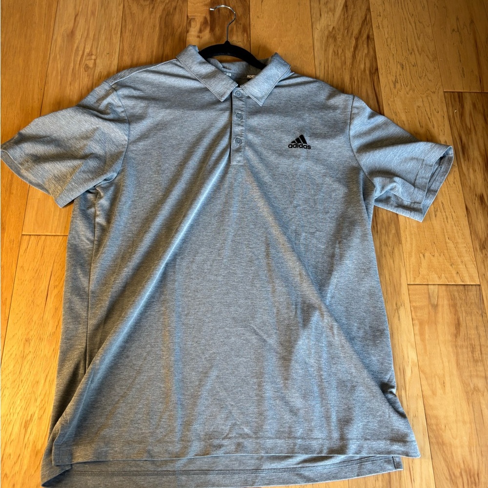 Adidas Gray Performance Polo Shirt